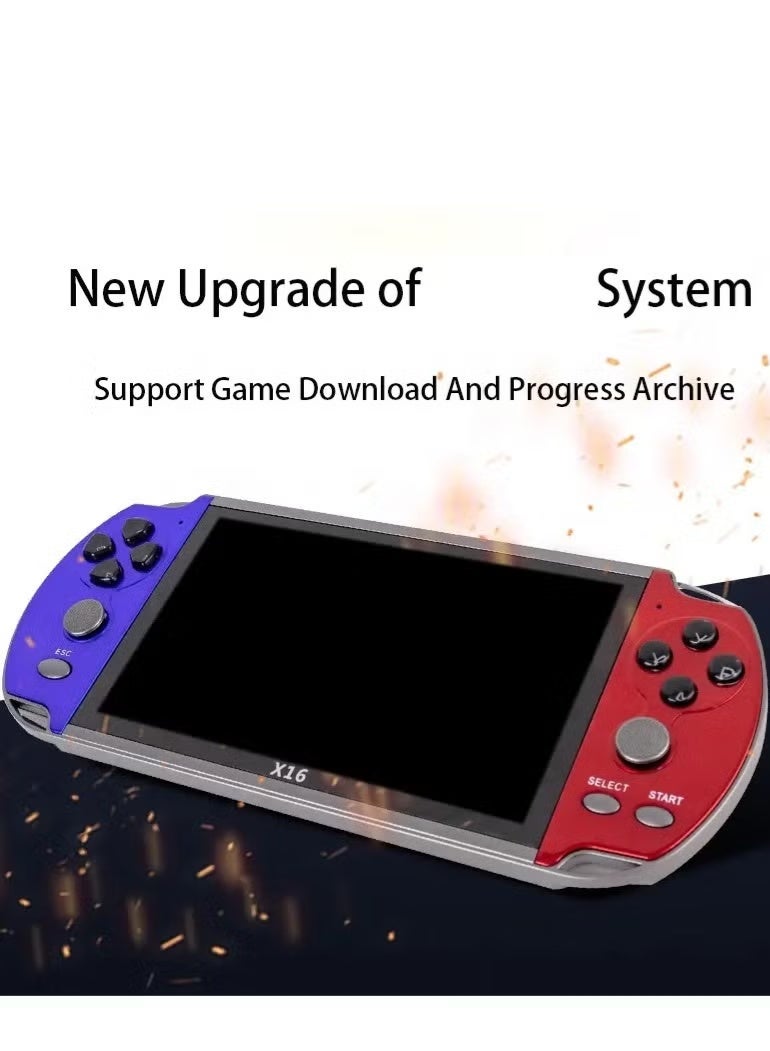 X16 Handheld Game Console with 6.5-Inch HD Display, 64GB Memory Card, Built-in Classic & Modern Games, Portable Gaming System with Rechargeable Battery for Kids and Adults - Image 3